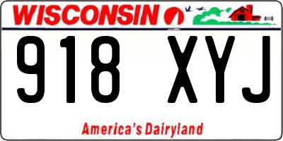 WI license plate 918XYJ