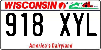 WI license plate 918XYL