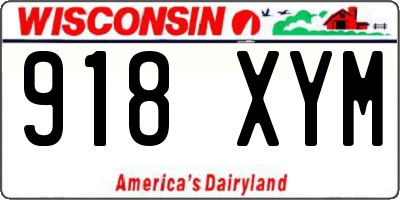 WI license plate 918XYM