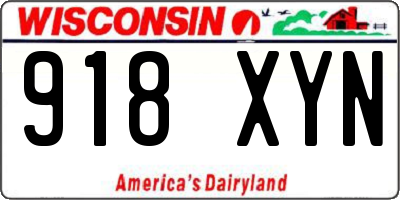 WI license plate 918XYN