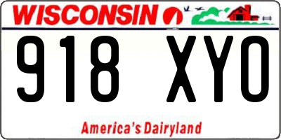 WI license plate 918XYO
