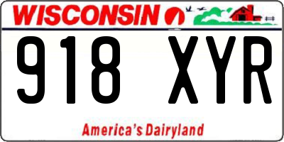 WI license plate 918XYR