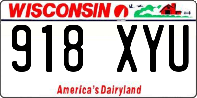 WI license plate 918XYU