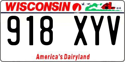 WI license plate 918XYV
