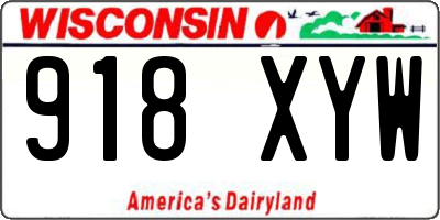 WI license plate 918XYW