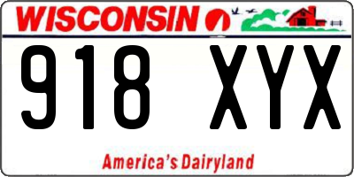 WI license plate 918XYX