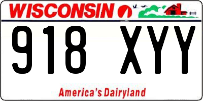 WI license plate 918XYY