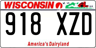 WI license plate 918XZD