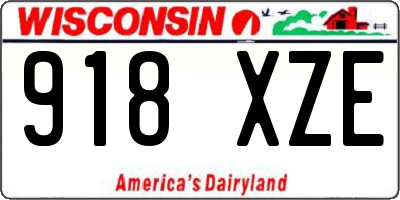 WI license plate 918XZE
