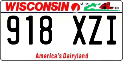 WI license plate 918XZI