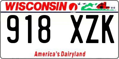 WI license plate 918XZK