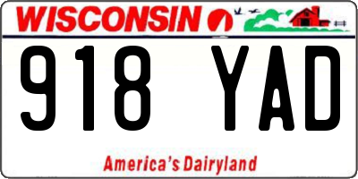 WI license plate 918YAD