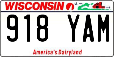 WI license plate 918YAM