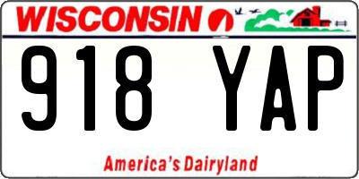 WI license plate 918YAP