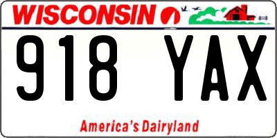 WI license plate 918YAX