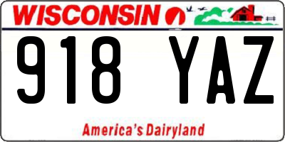 WI license plate 918YAZ