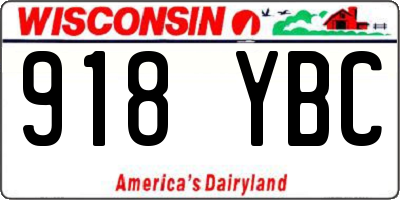 WI license plate 918YBC