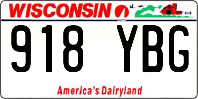 WI license plate 918YBG