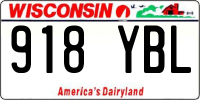 WI license plate 918YBL