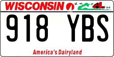 WI license plate 918YBS