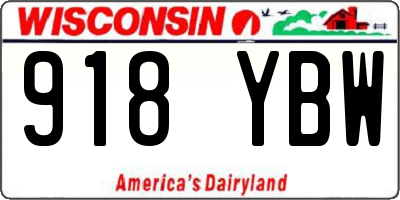 WI license plate 918YBW