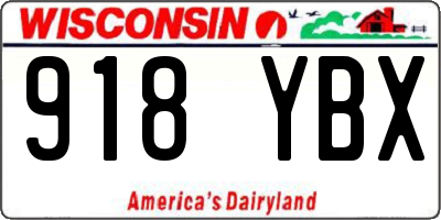 WI license plate 918YBX