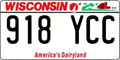 WI license plate 918YCC