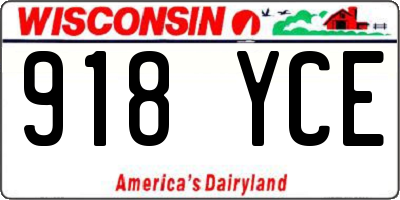 WI license plate 918YCE