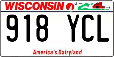 WI license plate 918YCL