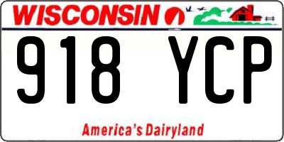 WI license plate 918YCP