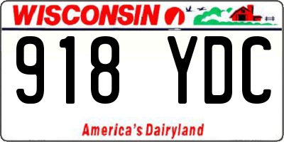 WI license plate 918YDC