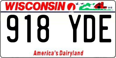 WI license plate 918YDE