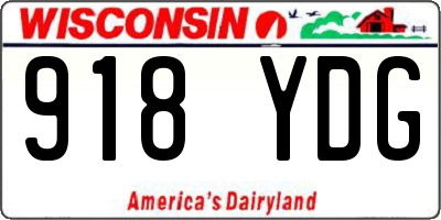 WI license plate 918YDG