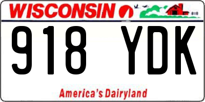 WI license plate 918YDK