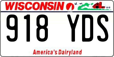 WI license plate 918YDS