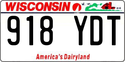WI license plate 918YDT