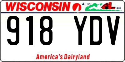 WI license plate 918YDV