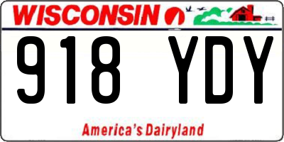 WI license plate 918YDY