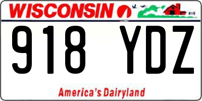 WI license plate 918YDZ