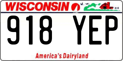 WI license plate 918YEP