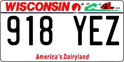 WI license plate 918YEZ