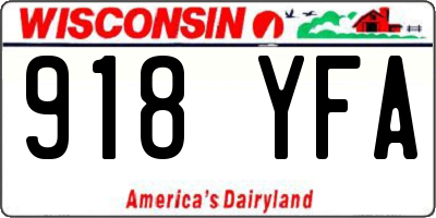 WI license plate 918YFA