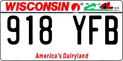 WI license plate 918YFB