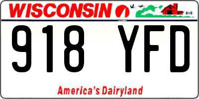 WI license plate 918YFD