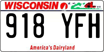 WI license plate 918YFH