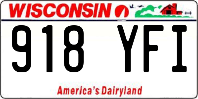 WI license plate 918YFI