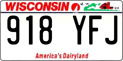 WI license plate 918YFJ