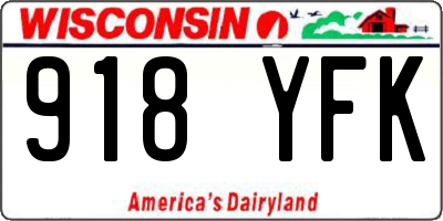 WI license plate 918YFK