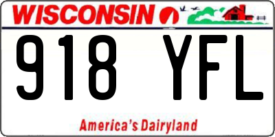 WI license plate 918YFL