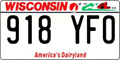 WI license plate 918YFO